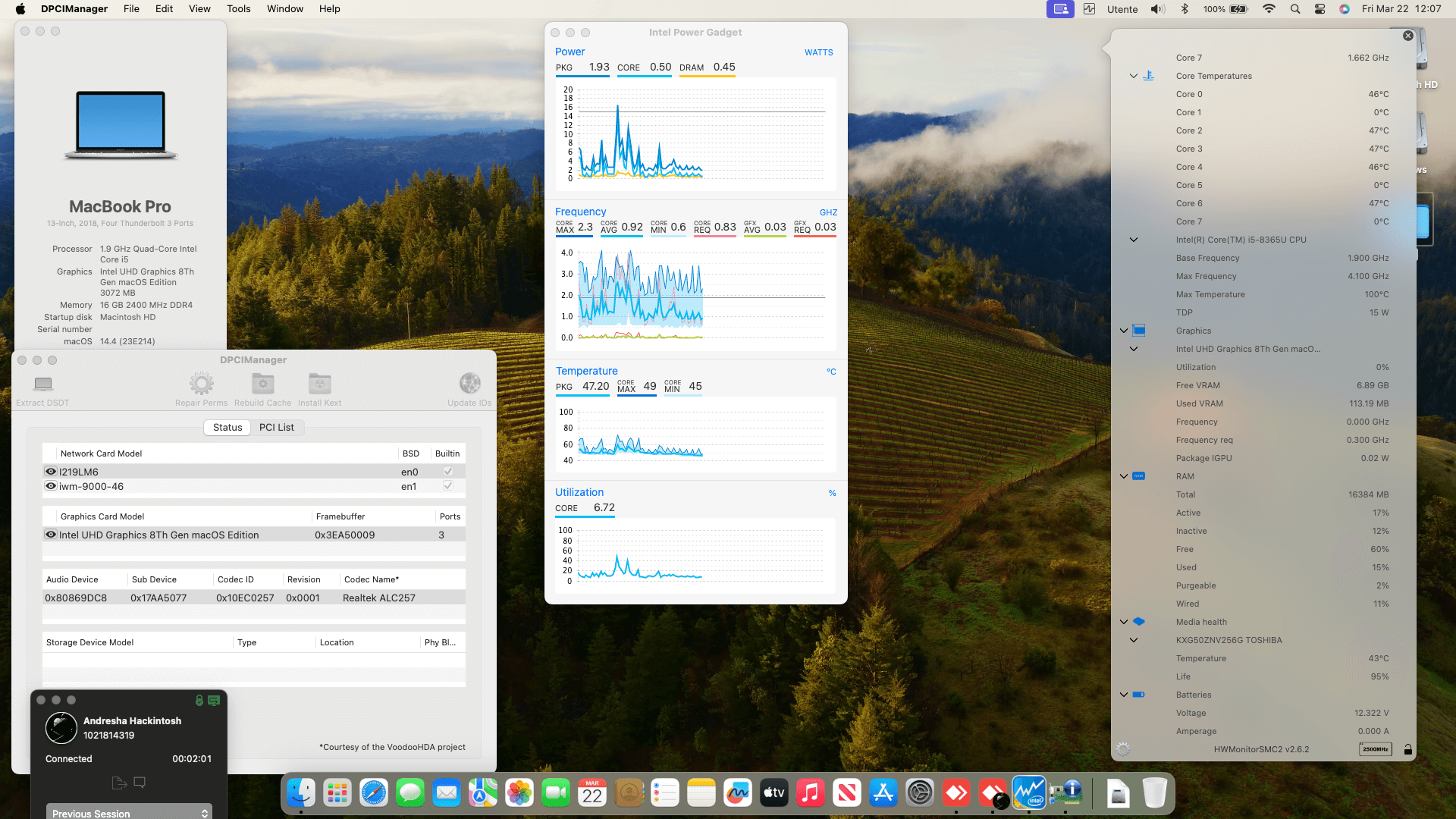 Success Hackintosh macOS Sonoma 14.4 Build 23E214 in Lenovo Thinkpad L390 Touchscreen